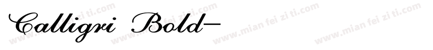 Calligri Bold字体转换